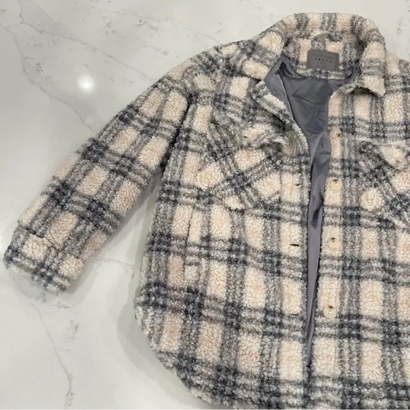 NWOT Blank NYC plaid lined oversized coat - Picture 1 of 16